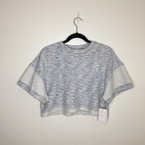 Free People Grey Crop Top